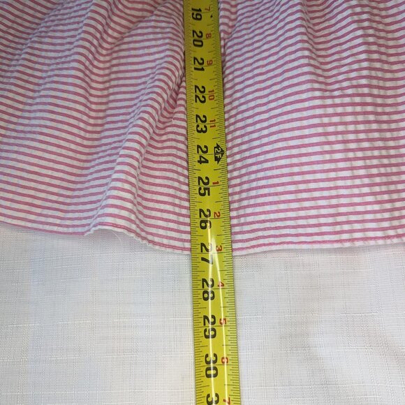 Rare Editions Girls Pink White Seersucker‎ Dress With White Lace Applique - Picture 3 of 10